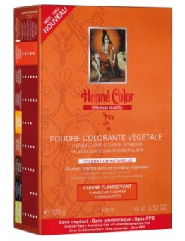 Poudre colorante végétale Henné Color Premium - Cuivre flamboyant