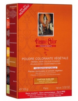 Poudre colorante végétale Henné Color Premium - Châtain sublime