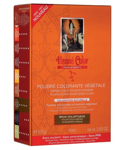 Poudre colorante végétale Henné Color Premium - Brun voluptueux