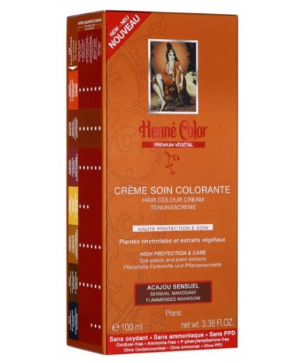 Crème soin colorante végétal Henné Color Premium - Acajou sensuel