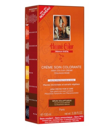 Crème soin colorante végétal Henné Color Premium - Brun voluptueux