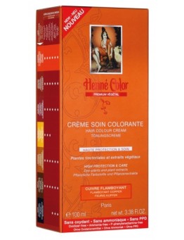 Crème soin colorante végétal Henné Color Premium - Cuivre flamboyant